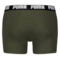 PUMA Mens Boxer Shorts, Pack of 4 - Basic Boxer ECOM, Cotton Stretch, Everyday Black/Green M (Medium)