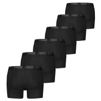 PUMA Herren Boxer Shorts, 6er Pack - Basic Boxer ECOM, Cotton Stretch, Everyday Schwarz M