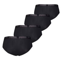 PUMA Herren Slips, 4er Pack - Basic Brief ECOM, Cotton Stretch, Everyday Schwarz L