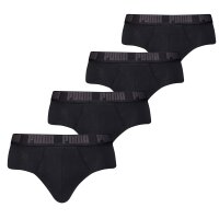 PUMA Mens Briefs, 4-pack - Basic Brief ECOM, Cotton Stretch, Everyday Black L ( Large)