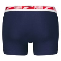 PUMA Herren Boxershorts, 4er Pack - Everyday Multi Logo ECOM, Cotton Stretch Blau S