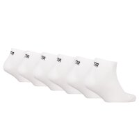 PUMA kids sneaker socks 6-pack - Invisible, ECOM, solid colour, logo White 23-26
