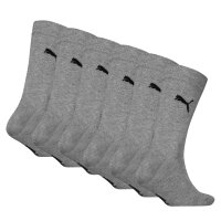 PUMA Kinder Socken 6er Pack - Easy Rider, ECOM, einfarbig, Logo Grau 39-42