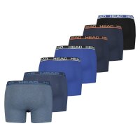 HEAD mens boxer shorts, 7-pack - Basic Boxer Trunks ECOM, Cotton Stretch Blue/Black/Orange XL (X-Large)