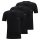 HUGO Herren T-Shirt, 3er Pack - Rundhals, kurzarm, Logo, Baumwolle, uni Schwarz (Open Misc) L