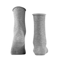 FALKE Damen Socken Active Breeze 2er Pack - Uni, Rollbündchen, Lyocell Faser Grau 35-38
