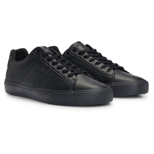BOSS mens low-top sneaker - Aiden Tenn grltp, trainers, imitation leather, logo Black EUR 41 (UK 7)