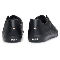 BOSS mens low-top sneaker - Aiden Tenn grltp, trainers, imitation leather, logo Black EUR 41 (UK 7)
