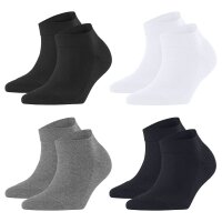 FALKE Damen Sneaker-Socken 2er Pack - Sensitive London, Baumwolle, Bündchen, Logo, einfarbig, kurz