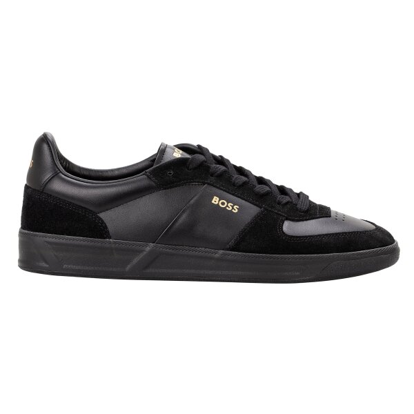 BOSS mens low trainers - Brandon Tenn sdvlt, low shoe, genuine leather, logo Black EUR 45 (UK 11)