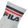 FILA Unisex Socks, 6 Pairs Quarter - short Socks, Sport, Logo Cuff, uni Grey 43-46 (9-11 UK)