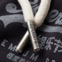 Superdry Herren Hoodie - Classic VI Heritage Chest Hood , Logo, einfarbig Schwarz S