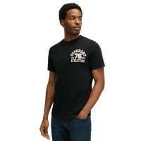 Superdry Mens T-Shirt - Embroider Superstate Logo Tee, Logo, Round neck, Single colour Black M (Medium)