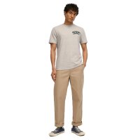 Superdry Herren T-Shirt - Embroider Superstate Logo Tee, Logo, Rundhals, einfarbig Grau L