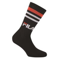 FILA Unisex Socken 6 Paar - Street, Sport, Lifestyle, Socks Set, Stripes, 35-46 Schwarz 39-42 (6-8 UK)