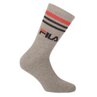 FILA Unisex Socks 6 pairs - Street, Sport, Lifestyle, Socks Set, Stripes, 35-46 Grey 35-38 (3-5 UK)
