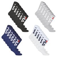FILA Unisex Socks 6 Pairs - Tennis Socks, Crew Socks, Terry, Sport, Logo