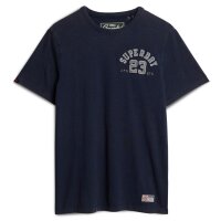 Superdry Herren T-Shirt - Vintage Athletic Chest Short Sleeve T-Shirt, Logo, Rundhals, einfarbig Blau M