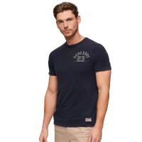 Superdry Herren T-Shirt - Vintage Athletic Chest Short Sleeve T-Shirt, Logo, Rundhals, einfarbig Blau M