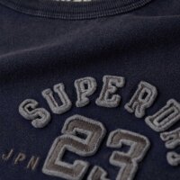 Superdry Herren T-Shirt - Vintage Athletic Chest Short Sleeve T-Shirt, Logo, Rundhals, einfarbig Blau M