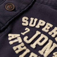 Superdry Herren Henley-Pullover - Vintage Athletic Henley Jumper, Logo, einfarbig Blau L