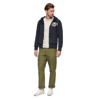 Superdry Herren Sweatjacke - Vintage Athletic Zip Hoodie, Kapuze,  Logo, einfarbig Blau L