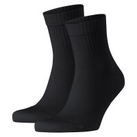 FALKE Unisex Socks Pack of 2 - Short Socks, Cotton Blend, Run Rib, Cuff, solid color