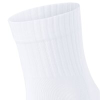 FALKE Unisex Socks Pack of 2 - Short Socks, Cotton Blend, Run Rib, Cuff, solid color White 37-38