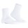 FALKE Unisex Socken 2er Pack - Kurzsocken, Baumwollmischung, Run Rib, Bündchen, einfarbig Weiß 39-41