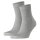 FALKE Unisex Socks Pack of 2 - Short Socks, Cotton Blend, Run Rib, Cuff, solid color Light gray 37-38