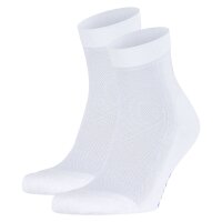 FALKE Unisex Socken 2er Pack - Cool Cick, Polyester, einfarbig Weiß 35-36