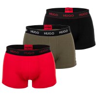 HUGO Mens Boxer Shorts, 3-pack - TRUNK TRIPLET PLANET, Logo, Cotton Stretch