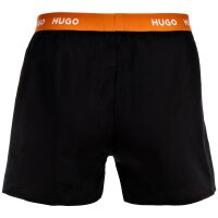 HUGO Herren Web-Boxershorts, 3er Pack - Woven Boxer Triplet, Logo, Baumwolle, uni Schwarz S
