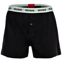 HUGO Mens woven boxer shorts, 3-pack - Woven Boxer Triplet, logo, cotton, uni Black S (Small)