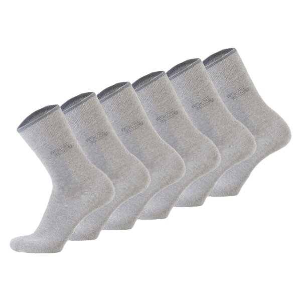 camel active Herren Socken, 6er Pack - Basic Socken, Bio-Baumwolle Grau meliert 39-42