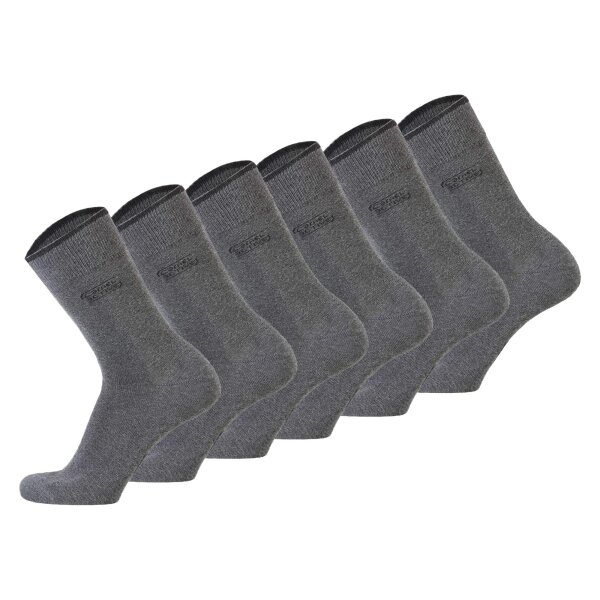 camel active Herren Socken, 6er Pack - Basic Socken, Bio-Baumwolle Anthrazit 39-42