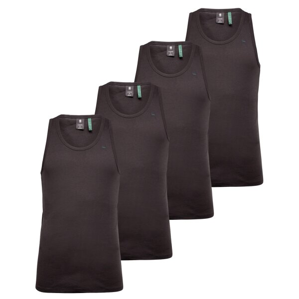 G-STAR Men Tank Top, Pack of 4 - Basic, round Neck, Organic Cotton, unicoloured