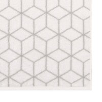 Villeroy & Boch Handtuch - Carré, Walkfrottier, gemustert, Handtuch, Baumwolle Weiß/Hellgrau 50x100 cm
