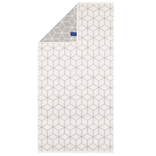 Villeroy & Boch Shower towel - Carré, terry towel, patterned, towel, cotton White/Light Grey 80x150 cm