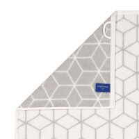 Villeroy & Boch Duschtuch - Carré, Walkfrottier, gemustert, Handtuch, Baumwolle Weiß/Hellgrau 80x150 cm