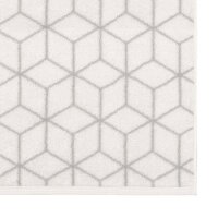 Villeroy & Boch Duschtuch - Carré, Walkfrottier, gemustert, Handtuch, Baumwolle Weiß/Hellgrau 80x150 cm