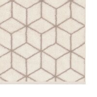 Villeroy & Boch Gästetuch - Carré, Walkfrottier, gemustert, Handtuch, Baumwolle Creme/Taupe 30x50 cm