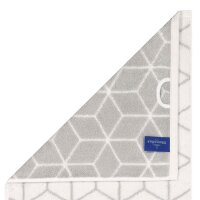 Villeroy & Boch guest towel - Carré, terry towel, patterned, towel, cotton White/Light Grey 30x50 cm