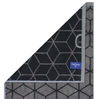 Villeroy & Boch guest towel - Carré, terry towel, patterned, towel, cotton Dark Grey/Black 30x50 cm