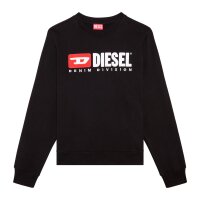 DIESEL Herren Sweatshirt - S-BOXT-DIV SWEAT-SHIRT, Rundhals, Logo, Baumwolle Schwarz M