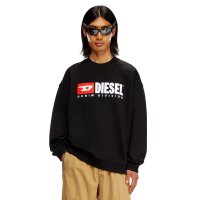 DIESEL mens sweatshirt - S-BOXT-DIV SWEAT-SHIRT, round neck, logo, cotton Black M (Medium)