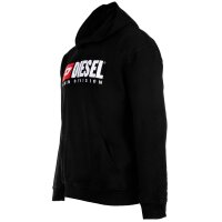 DIESEL Herren Hoodie - S-BOXT-HOOD-DIV SWEAT-SHIRT, Kapuze, Logo, Baumwolle Schwarz M
