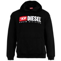 DIESEL mens sweatshirt - S-BOXT-DIV SWEAT-SHIRT, round neck, logo, cotton Black M (Medium)