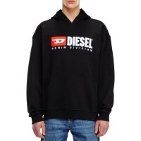 DIESEL mens sweatshirt - S-BOXT-DIV SWEAT-SHIRT, round neck, logo, cotton Black M (Medium)