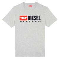 DIESEL Herren T-Shirt - T-BOXT-DIV, Kurzarm, Rundhals, Baumwolle, Logo, einfarbig Grau S